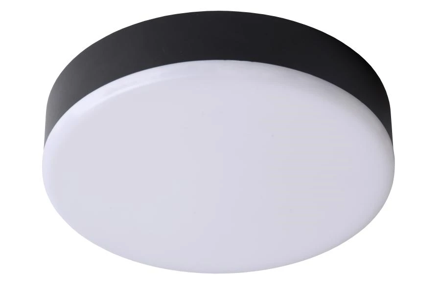 Lucide CERES-LED - Plafonnière Badkamer - Ø 21,5 cm - LED Dimb. - 1x30W 3000K - IP44 - Zwart - uit